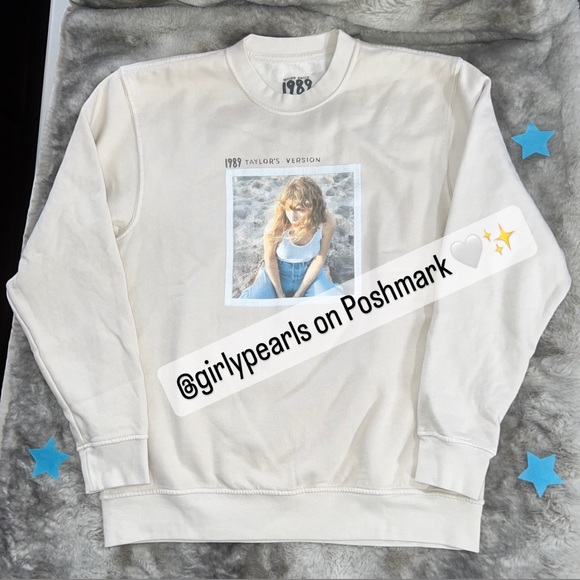 Taylor Swift 1989 Beige Crewneck (Taylor’s Version) Offical Merch NEW - Picture 8 of 9